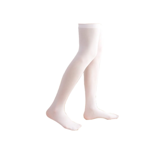 Minnieouse 1 par de calcetines altos hasta el muslo por encima de la rodilla de 40 cm JK elasticidad estilo pijo medias hasta el muslo para diario Medias Blanco Minnieouse AP008228-04B