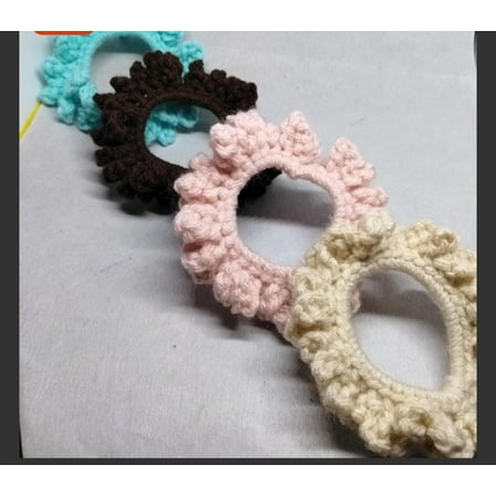 Nylo & Co. Crochet Color Block Scrunchies in Combo #5 - Set of 4