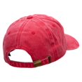 thumbnail image 4 of Two Glasses of Wine Embroidered Unstructured Pigment Dyed Cotton Cap - Red OSFM, 4 of 5