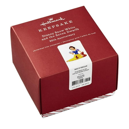 Hallmark Snow Buddies Hallmark Keepsake 2018 Disney Snow White and the Seven Dwarfs 80th Anniversary Porcelain Ornament ()