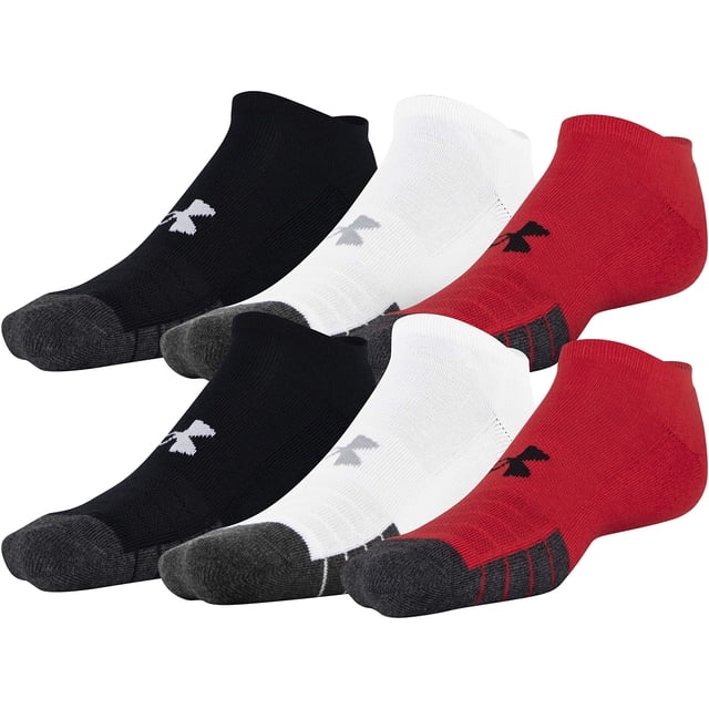 Calcetines Under Armour Performance Tech No Show, 6 pares, rojos