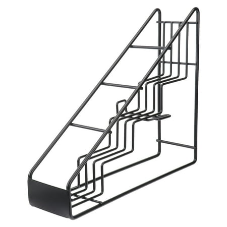 

NUOLUX Stainless Steel Sugar Syrup Shelf Desktop Syrup Display Kitchen Stepped Storage Rack for Coffee Shop Home (Black)