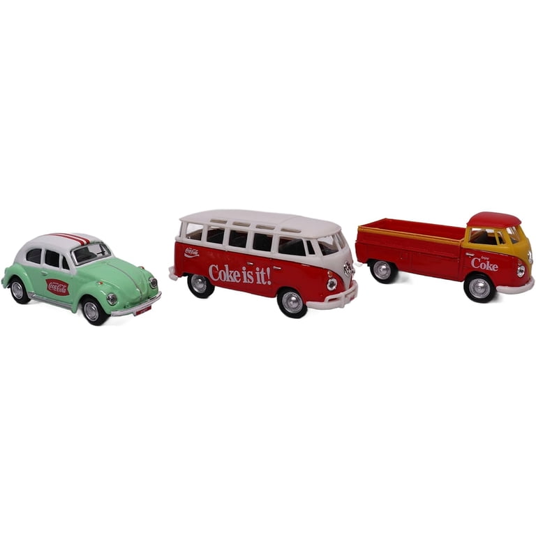 Motorcity Classics 1962 Samba - 1966 Beetle - 1962 T1 Pickup, 1:72
