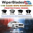 thumbnail image 2 of 2019 Volvo V90 Beam Wiper Blades Wipers w/1yr Warranty (Set of 3) w/Rear Wiper (WiperBladesUSA), 2 of 5