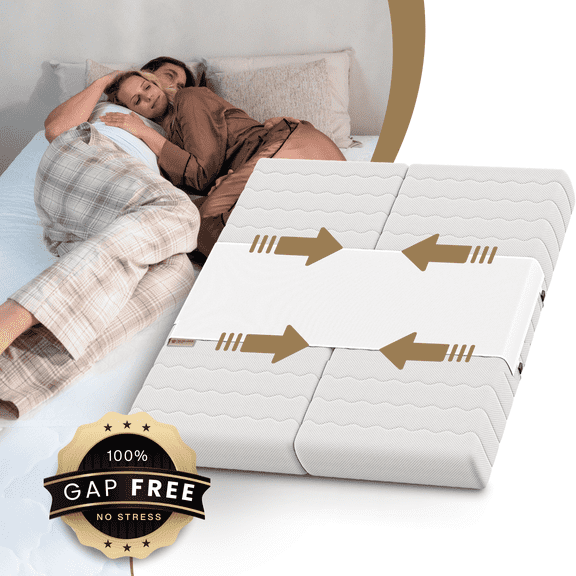 Bed Gap Eliminator | Closes Mattress Gaps - for All Mattress Types & Sizes - Easy and Without Bumpy Filler | Split King, Queen and Twin XL