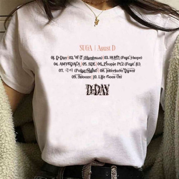 Camiseta unisex Agust D Suga Min Yoongi D Day BTS Deng Xun unisex