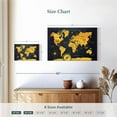 thumbnail image 4 of Elephant Stock Gold Compass World Map Wall Art - Horizontal Canvas Wall Art - Living Room Wall Decor - Map Canvas - Blue And Orange Decor - 12" x 8", 4 of 8