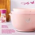 thumbnail image 4 of Dolly Parton Plastic Mixing Bowls with Mess-Free Spout, Blush, 4 of 17