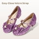 thumbnail image 5 of Zapatos de Vestir para Niñas DREAM PAIRS Mary Jane con Tacones Bajos y Brillo Morado, 5 of 7