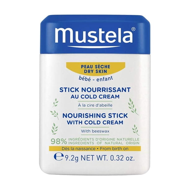 Barra hidratante Mustela Baby Lip & Face para piel seca, 9 ml