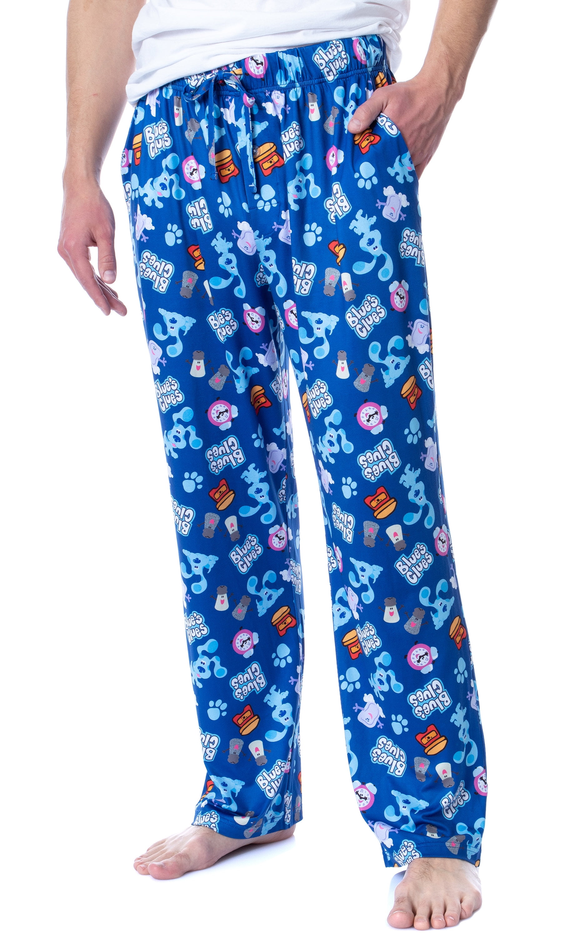 Nickelodeon Mens' Blue's Clues Icon Tossed Print Sleep Pajama Pants ...