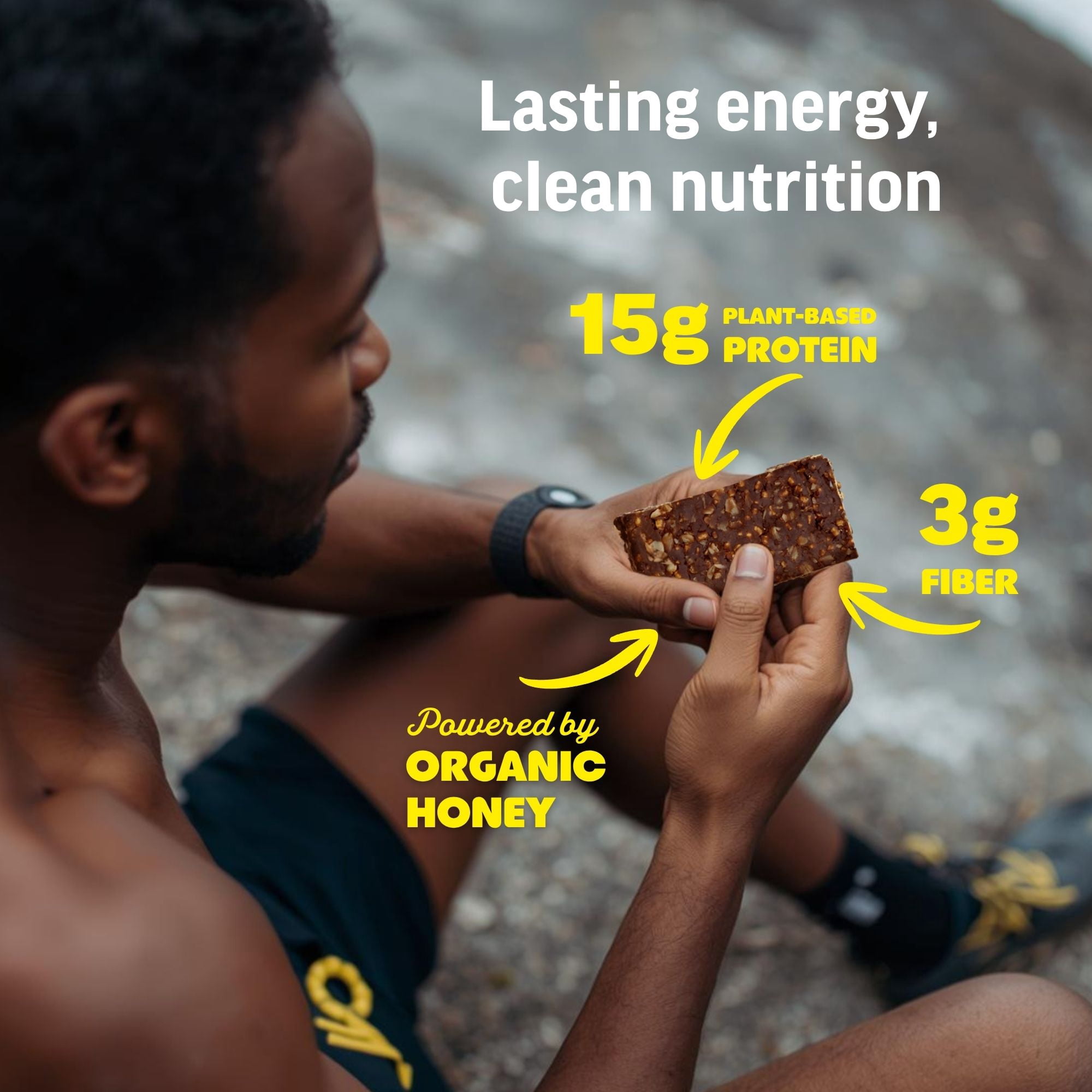 Kate’s Real Food Organic Granola Peanut Butter Brownie All Natural Energy Bars - Non GMO, Soy Free, Whole Grain, and Made with Gluten Free Oats - 12 count