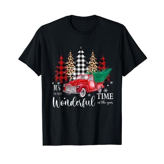 Christmas It's The Most Wonderful Time Of the Year Red Truck T-Shirt
