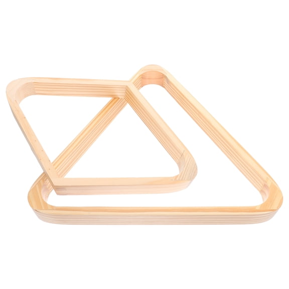 STOBOK 2Pcs Solid Wood Pool Triangle Rack for Pool Table with Stable Framework and Precision Ball Alignment in Khaki