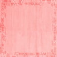 thumbnail image 1 of Ahgly Company Machine Washable Indoor Square Solid Red Modern Area Rugs, 7' Square, 1 of 4