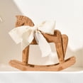 thumbnail image 5 of AOOOWER Wooden Horse Figurine Rocking Horse Statue with Ribbon Decorative Unique Collectible Holiday Ornament Table Shelf Decors, 5 of 13