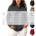 thumbnail image 3 of Besolor Women Zip up Jackets Long Sleeve Stand Collar Fleece Warm Fall Casual Outerwear Jacket Coat with Pockets(Large,Red), 3 of 5