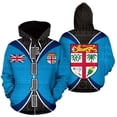 thumbnail image 5 of Sudadera con capucha y cremallera con estampado de estilo marinero dorado en 3D de Fiji para hombre y mujer, novedad de 2024, sudadera informal de gran tamaño, jersey deportivo, ropa Y2k, 5 of 5
