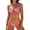 Light Pink, variant on Women's Tie Back Padded High Cut Bralette Bikini Set Two Piece Swimsuit (White, XL)