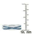 thumbnail image 3 of Sterling Silver with Natural Blue Diamond Crisscross Ring, 3 of 3
