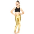 thumbnail image 2 of Stretch Is Comfort Girl's Metallic Mystique Leggings Shiny and Stretchy | Child Size 4 - 12, 2 of 6