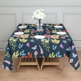thumbnail image 3 of Pioneer Flower Floral Print Pattern Square Tablecloth,Waterproof Square Table Cover,Wipeable Spillproof Washable Table Cover for Home Kitchen Party Decor 60"x60"(152x152cm), 3 of 6