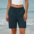 thumbnail image 4 of Womens Cargo Shorts High Waisted Button Quick Dry Athletic Shorts Lightweight Running Summer Hiking Shorts with Pockets, 4 of 9
