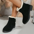 thumbnail image 6 of Winter Snow Boots for Women Suede Plush Fuzzy Warm Ankle Boots Casual Pull on Short Booties, 6 of 6