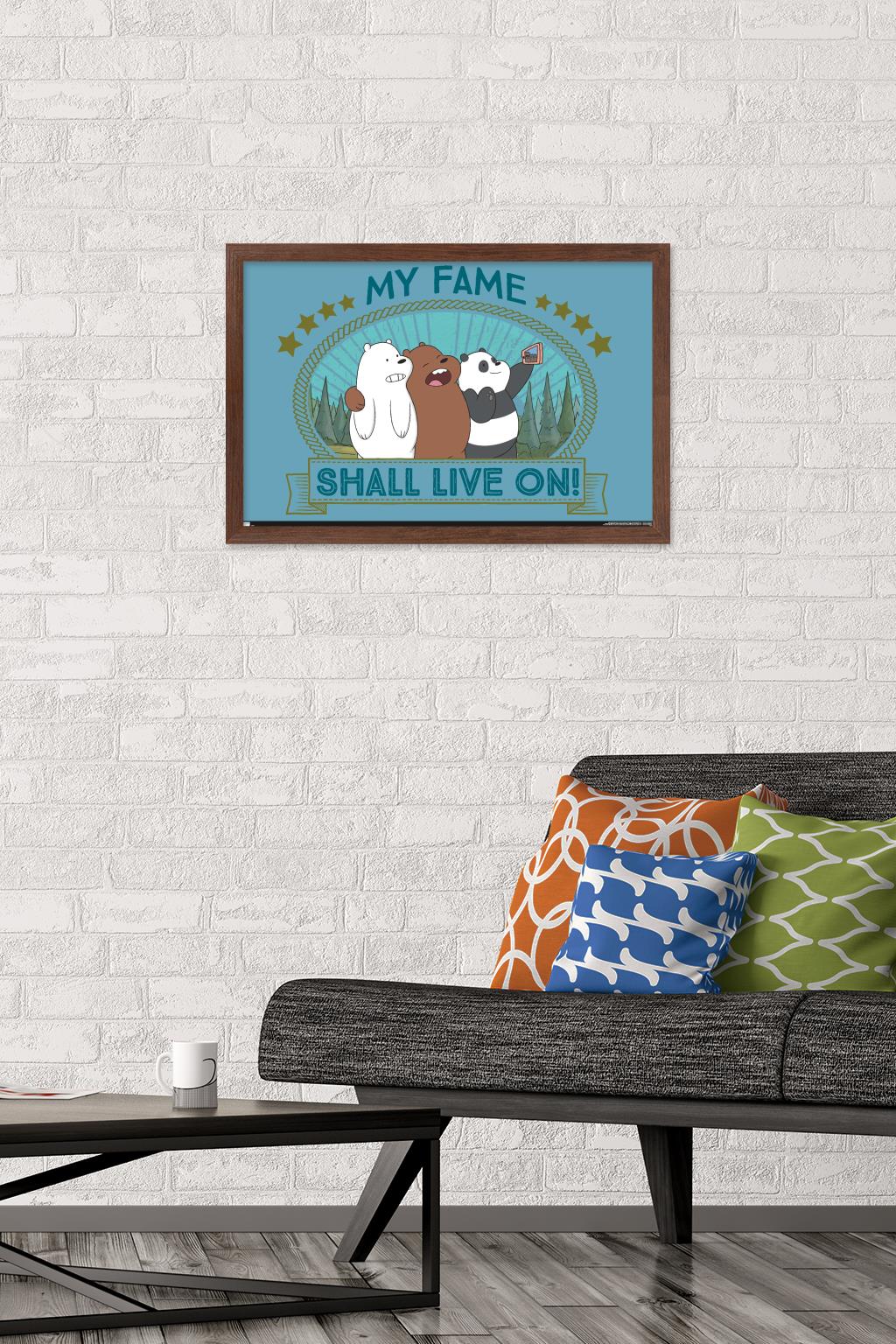 We Bare Bears - Fame Wall Poster, 14.725" x 22.375", Framed