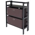 thumbnail image 1 of Torino 3-PC Set Folding Bookcase w/ Fabric Basket, 1 of 9