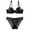 Black, variant on Bras for Women,Comfortable Lace Underwear Set Breathable Side Support Bra and Panty,Sports Bras for Women,Black,M