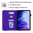 thumbnail image 6 of Galaxy Tab A7 10.4" Case SM-T500 T505, Allytech Premium PU Leather Folio Flip Folding Stand Shockproof Mandala Embossed Series TPU Back Cover for Sasmung Galaxy Tab A7 10.4-Inch, Purple, 6 of 6