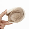 thumbnail image 3 of Women's Elegant Cross-Band Faux Fur Slippers with Sole & Anti-Slip TPR Outsole, 3 of 5
