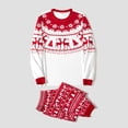 thumbnail image 3 of Conjuntos de pijamas a juego para toda la familia con estampado navideño de renos y copos de nieve (resistentes al fuego), 3 of 5