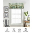 thumbnail image 6 of Green Spring Floral Curtain Valance for Windows/Living Room/Kitchen/Bathroom/Café, Short Rod Pocket Tier Curtain Window Treatment Panel Watercolor Summer Flowers Tulip Topper Curtain 42''x12'', 6 of 6
