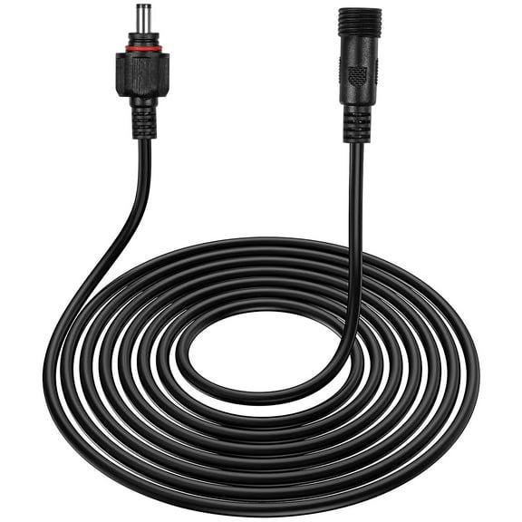 Beaupretty Power Supply Cable Extension Kit Solar Lamp Connection Black 1Pack