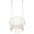 thumbnail image 4 of Mistaha Hammock Chair Macrame Swing with Hardware Accessories Kit Cotton Rope Swing Mesh Swing Max, 4 of 8