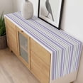 thumbnail image 4 of Light Purple Stripes Table Runner - 70 Inch Long, Kitchen Dining Table Runner Dresser Scarves, Modern Minimalist Horizontal Lines Farmhouse Decor for Coffee Tables Wedding Party Banquet, 4 of 8