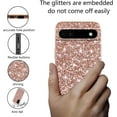thumbnail image 3 of Compatible with Google Pixel 6A Case Glitter Shockproof,Google Pixel 6A Phone Case Bling Sparkly Soft TPU and PC Silicone Shiny Girl Women Thin Protective Cover (Rose Gold), 3 of 7