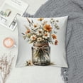 thumbnail image 2 of Leisuo Spring Summer Flowers Lumbar Pillow Covers Yellow Floral Green Leaves Vase Decorative Pillow Cases Throw Pillows Farmhouse Home Decor For Sofa Couch Cushion Outdoor White, 2 of 5