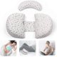 thumbnail image 1 of Almohada de embarazo, almohada de maternidad con cuña escalonada para embarazadas, con fundas ajustables, desmontables y lavables, cojín de apoyo para el vientre., 1 of 4