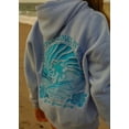 thumbnail image 6 of Womens Oversized Vintage Fleece Floral&Plam Embroidery Hoodie Cute Y2K Pullover Blue, S, 6 of 6