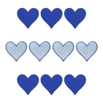 Uxcell Hearts Patches Blue Iron-On Patch Sew Embroidered Applique 2.8x2.68 Inch Clothing Repair Backpack 10Pcs