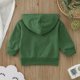 thumbnail image 3 of Gibobby Sudadera con capucha Otoño InviernoNiños Niñas Invierno Manga Larga Tops Sudadera Ropa Sólido Cremallera Con Capucha Deporte(Verde, 6-12 Meses), 3 of 5