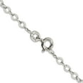 thumbnail image 3 of Sterling Silver 2.5mm Flat Open Oval Cable Chain (18 X 2.5) Made In India qpe80-18, 3 of 5