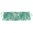 thumbnail image 5 of Jordan Manufacturing 48" x 18" Wesley Bayou Green Leaves Rectangular Outdoor Settee Swing Bench Cushion with Ties, 5 of 10