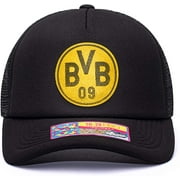 Fan Ink Borussia Dortmund BVB 'Shield' Trucker Snapback Hat/Cap Black