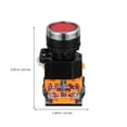 thumbnail image 2 of OUNONA 3Pcs Plastic Momentary Push Button Switch Red for DIY Projects, 2 of 5