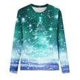 thumbnail image 4 of AOOCHASLIY Women's Christmas Day Blouse Fashion Women Casual Long Sleeve Printing Round Neck Loose T-Shirt Tops, 4 of 4