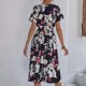 thumbnail image 4 of Vestidos Para Mujer Midi Vestidos de Moda Casual Casual de Manga Corta Con Cuello en V Vestido Estampado Floral Odeerbi ODB166350, 4 of 4